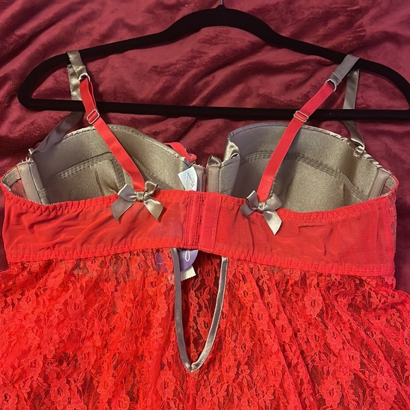 NWT Cacique Plus Lace Teddy and Panty Set - Picture 5 of 9